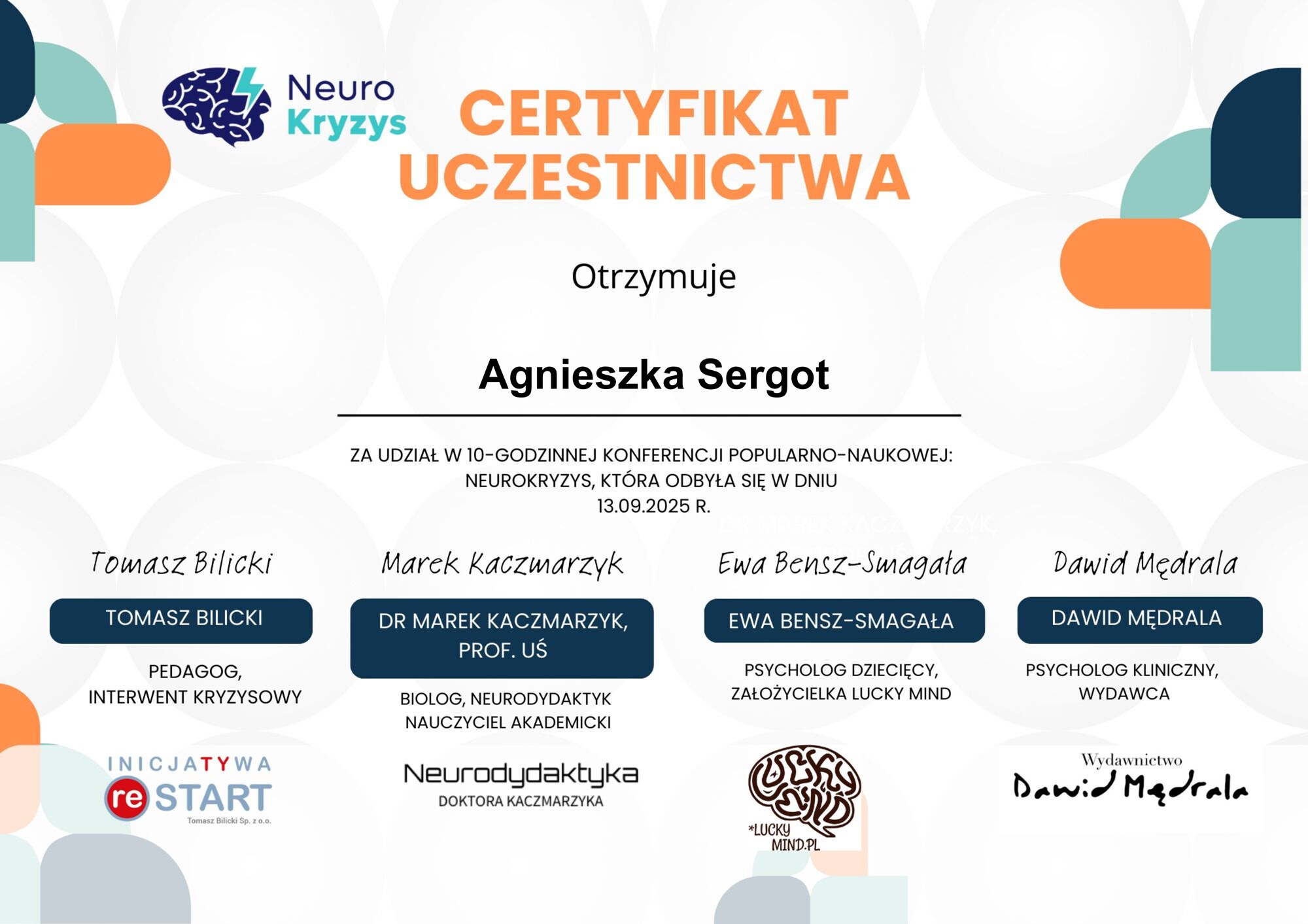 Certyfikat: Interwencja kryzysowa — #2