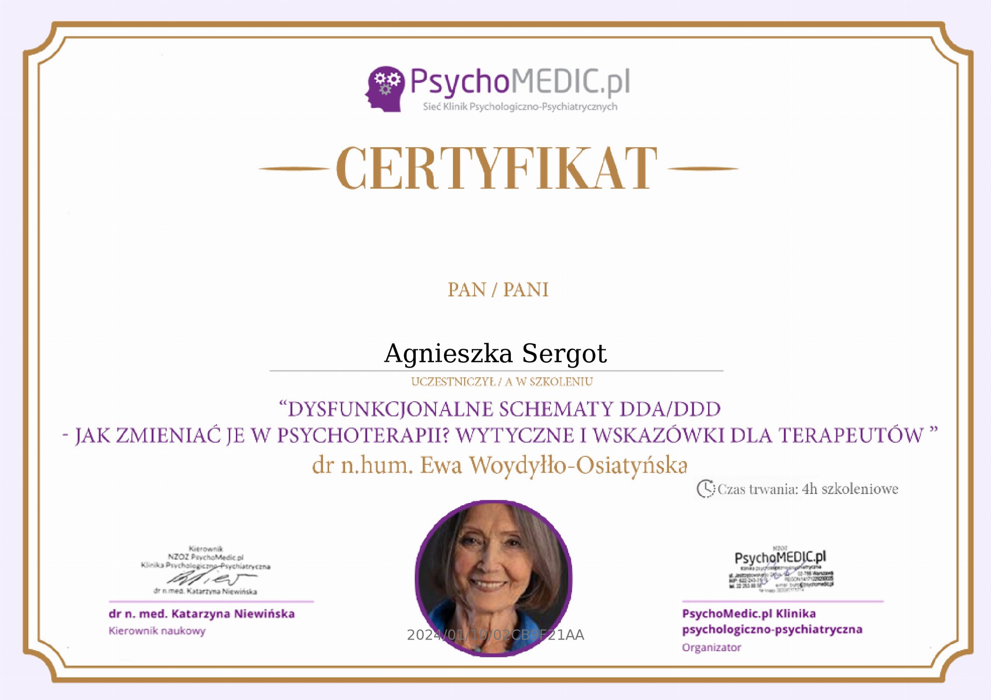 Certyfikat: Psychologia uzależnień — #3